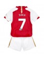 Arsenal Bukayo Saka #7 Domácí dres pro děti 2023-24 Krátký Rukáv (+ trenýrky)